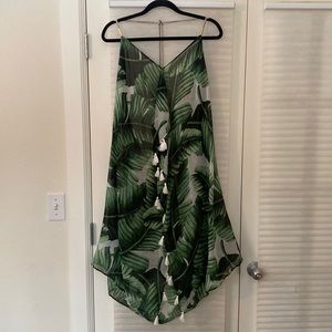 Halter tie palm beach cover up